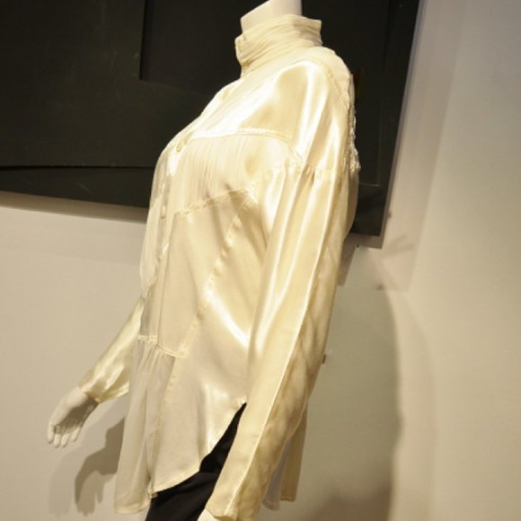 Euro-Trend Antique White Embellished Tunique Shirt - Picture 2 of 8